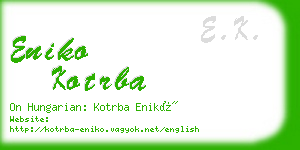 eniko kotrba business card